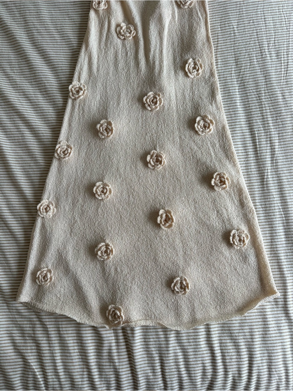 Meshki Suki Knit Maxi Dress With Flowers - Nude - Picture 8 of 9